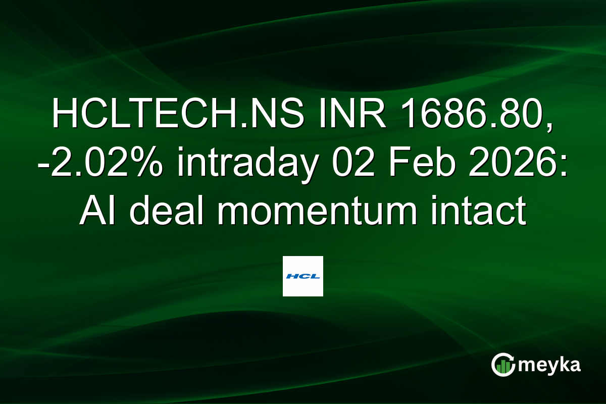 HCLTECH.NS INR 1686.80, -2.02% intraday 02 Feb 2026: AI deal momentum intact