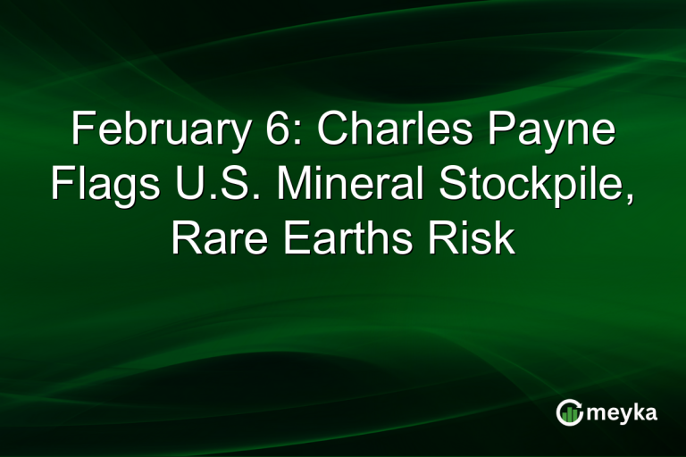 February 6: Charles Payne Flags U.S. Mineral Stockpile, Rare Earths Risk