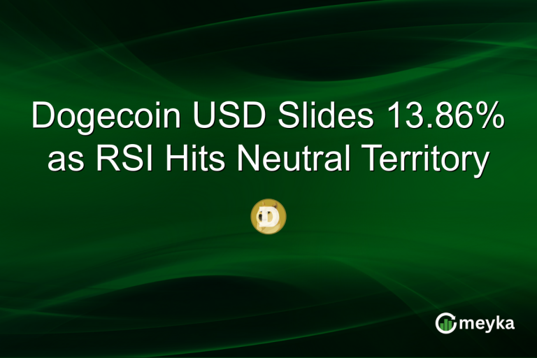 Dogecoin USD Slides 13.86% as RSI Hits Neutral Territory