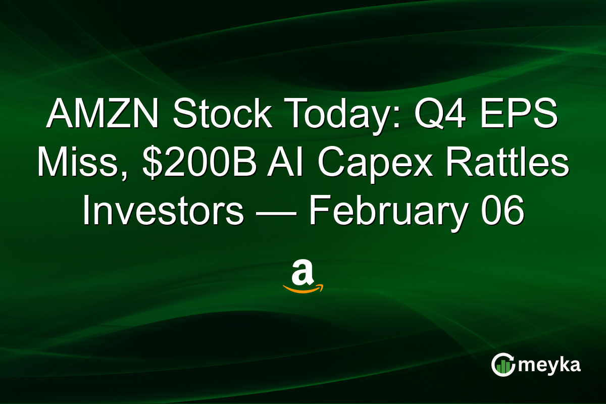 AMZN Stock Today: Q4 EPS Miss, $200B AI Capex Rattles Investors — February 06