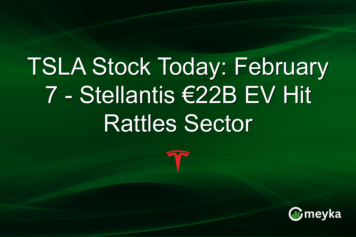 TSLA Stock Today: February 7 - Stellantis €22B EV Hit Rattles Sector