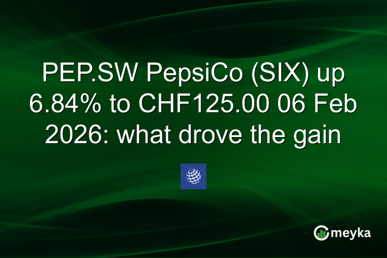 PEP.SW PepsiCo (SIX) up 6.84% to CHF125.00 06 Feb 2026: what drove the gain