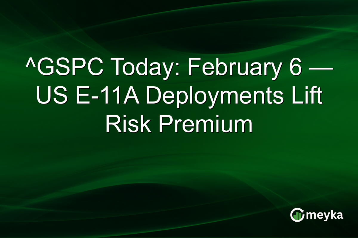 ^GSPC Today: February 6 — US E-11A Deployments Lift Risk Premium
