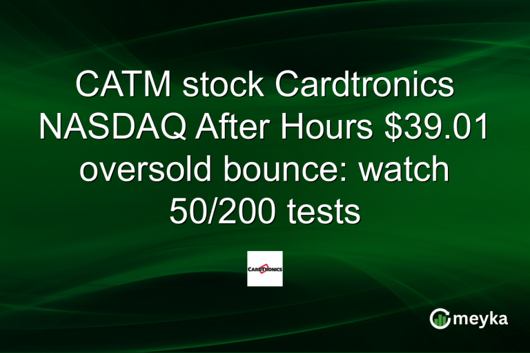 CATM stock Cardtronics NASDAQ After Hours $39.01 oversold bounce: watch 50/200 tests