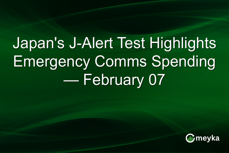 Japan's J-Alert Test Highlights Emergency Comms Spending — February 07