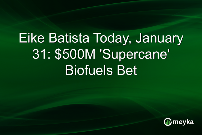 Eike Batista Today, January 31: $500M 'Supercane' Biofuels Bet