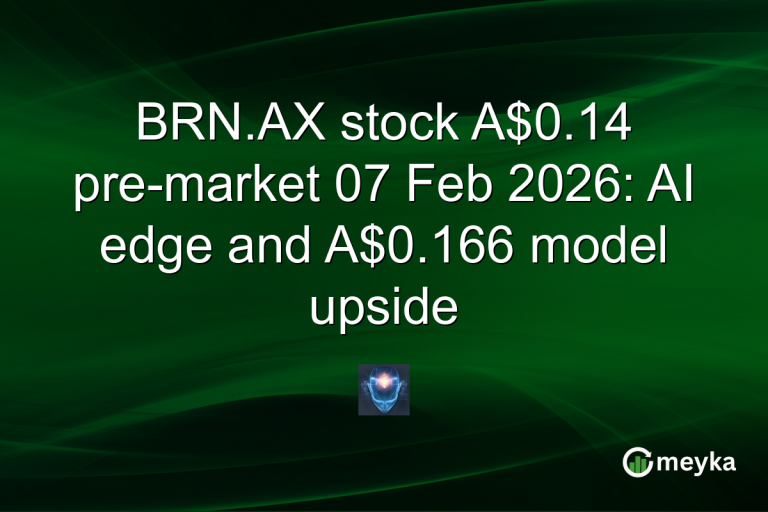 BRN.AX stock A$0.14 pre-market 07 Feb 2026: AI edge and A$0.166 model upside
