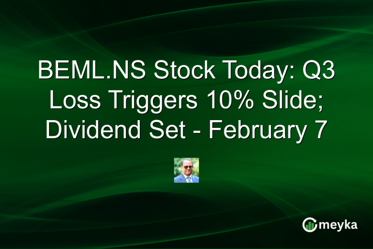 BEML.NS Stock Today: Q3 Loss Triggers 10% Slide; Dividend Set - February 7