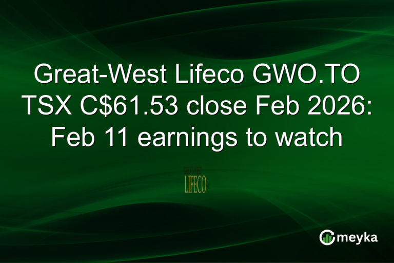 Great-West Lifeco GWO.TO TSX C$61.53 close Feb 2026: Feb 11 earnings to watch