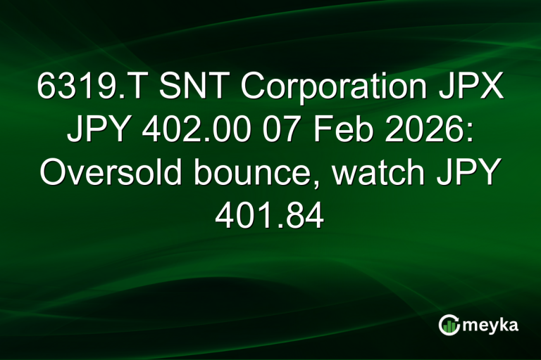 6319.T SNT Corporation JPX JPY 402.00 07 Feb 2026: Oversold bounce, watch JPY 401.84