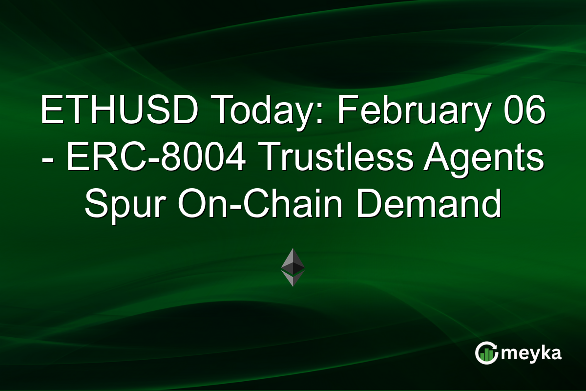 ETHUSD Today: February 06 - ERC-8004 Trustless Agents Spur On-Chain Demand