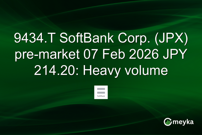 9434.T SoftBank Corp. (JPX) pre-market 07 Feb 2026 JPY 214.20: Heavy volume