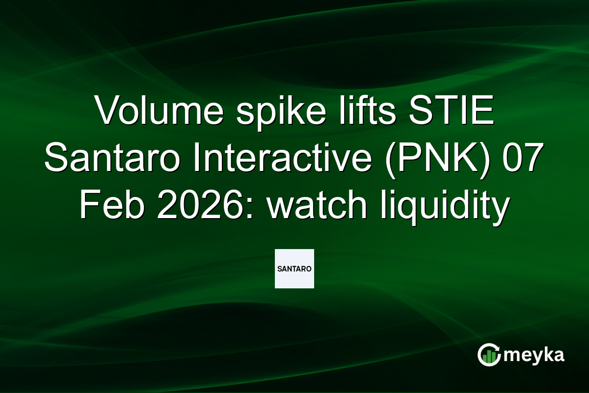 Volume spike lifts STIE Santaro Interactive (PNK) 07 Feb 2026: watch liquidity