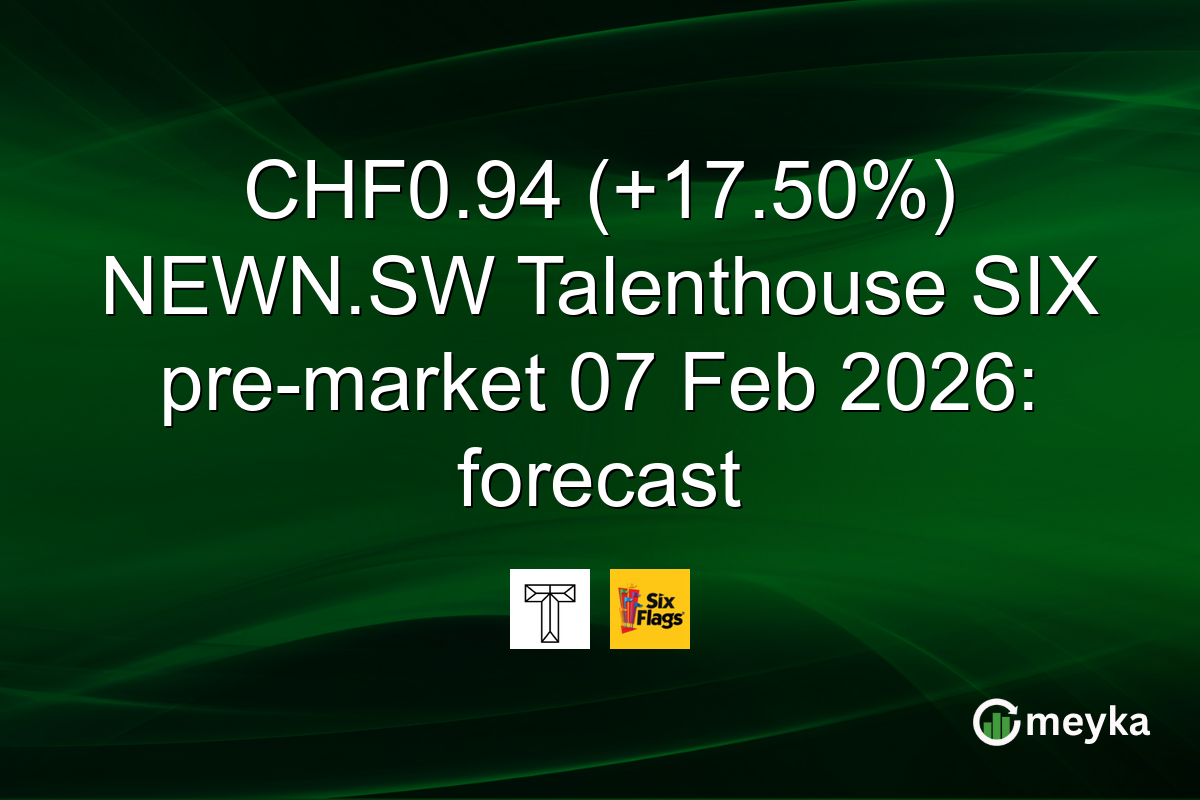 CHF0.94 (+17.50%) NEWN.SW Talenthouse SIX pre-market 07 Feb 2026: forecast