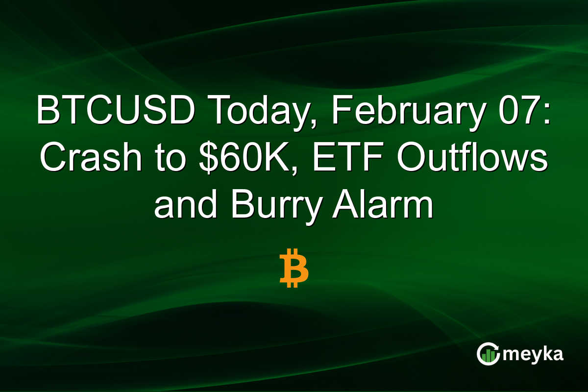 BTCUSD Today, February 07: Crash to $60K, ETF Outflows and Burry Alarm