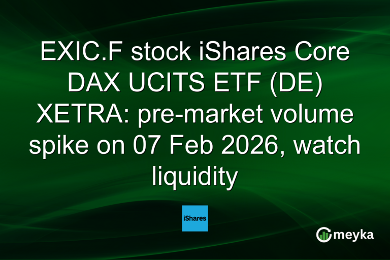 EXIC.F stock iShares Core DAX UCITS ETF (DE) XETRA: pre-market volume spike on 07 Feb 2026, watch liquidity