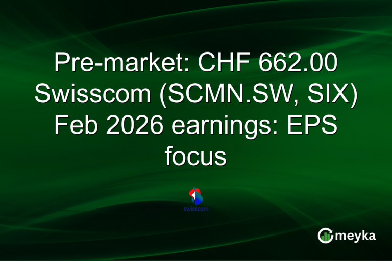 Pre-market: CHF 662.00 Swisscom (SCMN.SW, SIX) Feb 2026 earnings: EPS focus