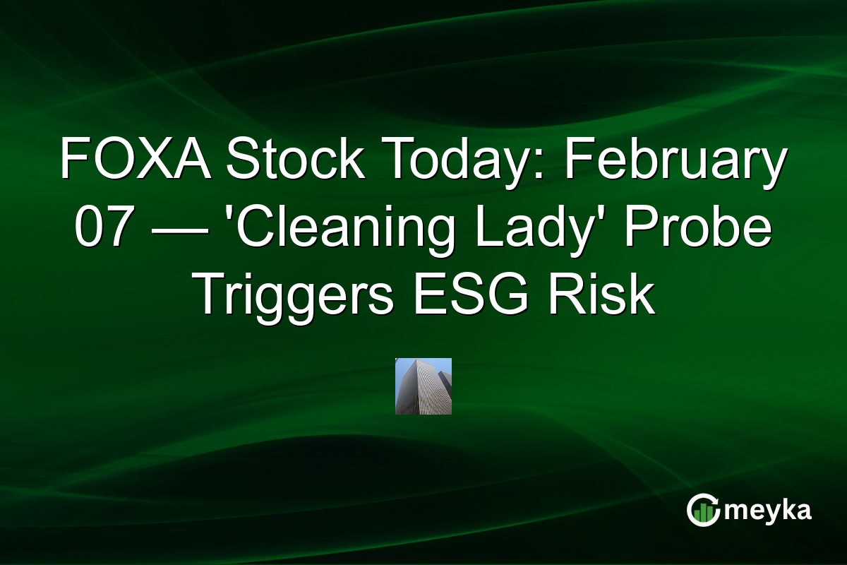 FOXA Stock Today: February 07 — 'Cleaning Lady' Probe Triggers ESG Risk