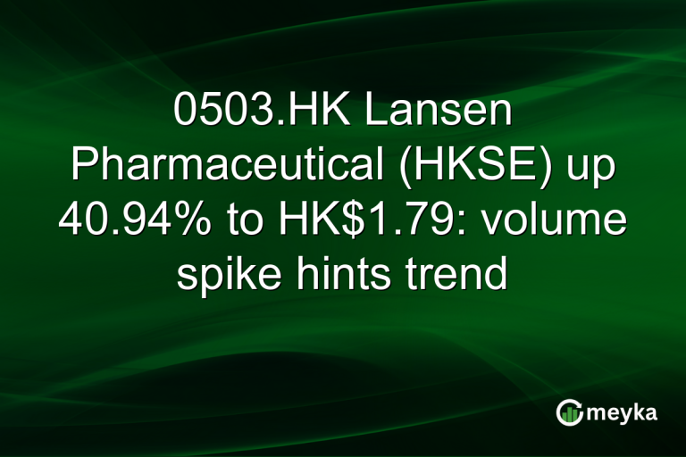 0503.HK Lansen Pharmaceutical (HKSE) up 40.94% to HK$1.79: volume spike hints trend