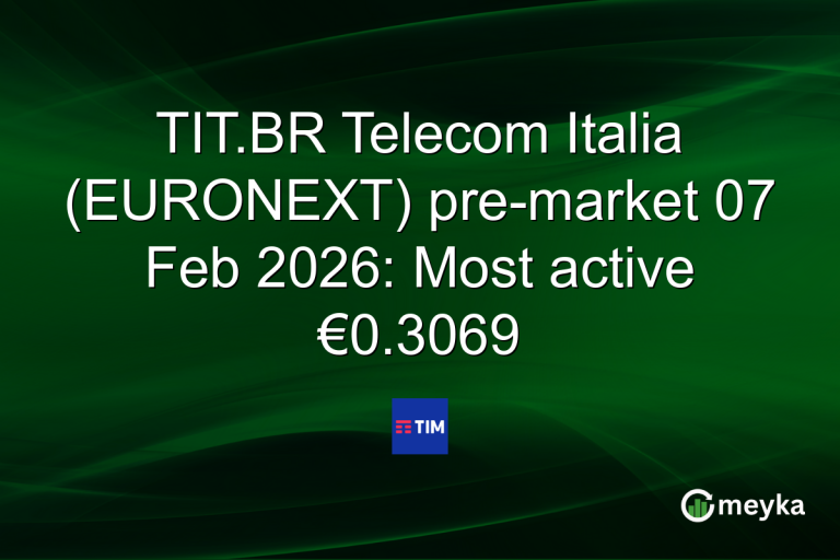 TIT.BR Telecom Italia (EURONEXT) pre-market 07 Feb 2026: Most active €0.3069