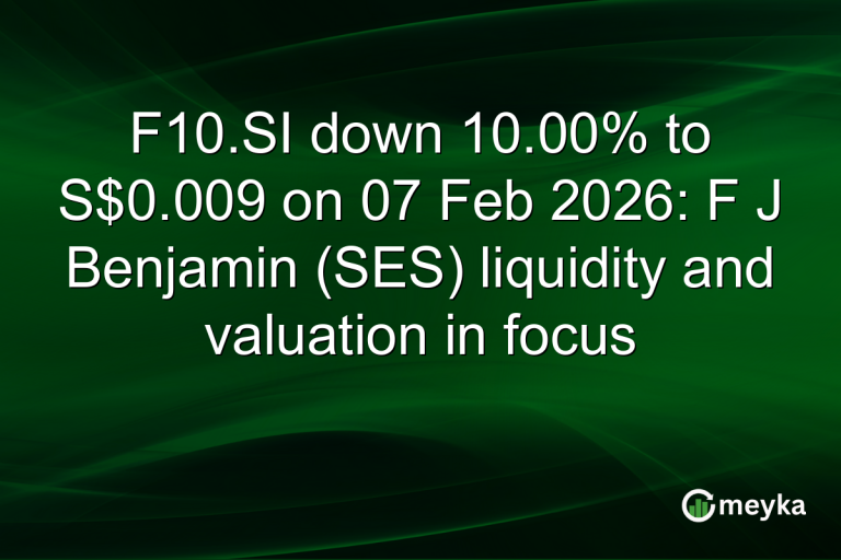 F10.SI down 10.00% to S$0.009 on 07 Feb 2026: F J Benjamin (SES) liquidity and valuation in focus