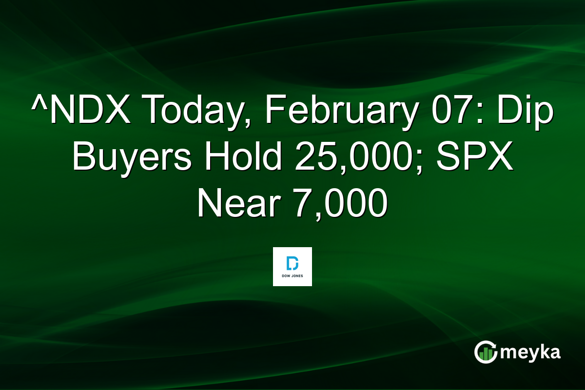 ^NDX Today, February 07: Dip Buyers Hold 25,000; SPX Near 7,000