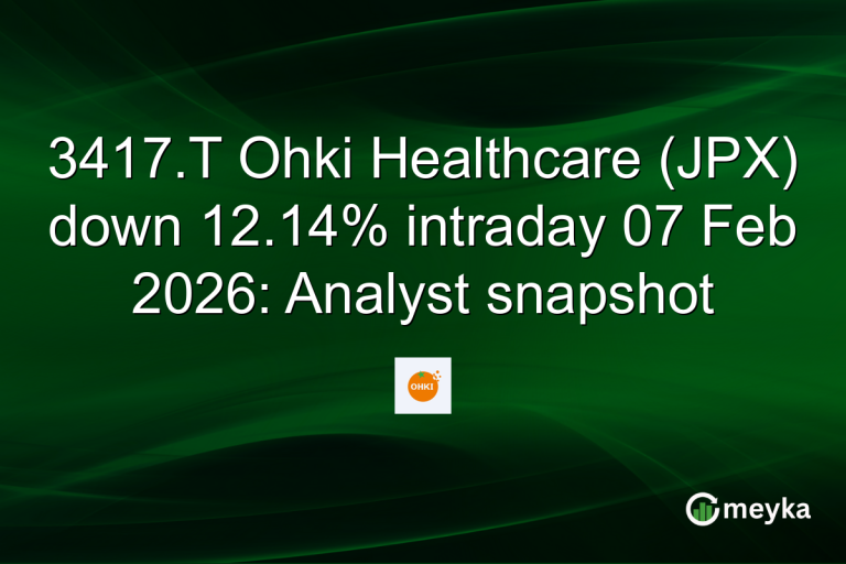 3417.T Ohki Healthcare (JPX) down 12.14% intraday 07 Feb 2026: Analyst snapshot