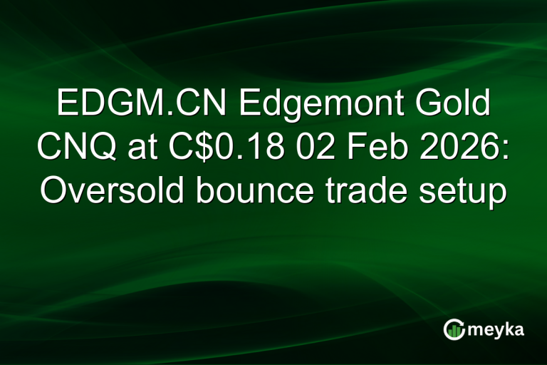 EDGM.CN Edgemont Gold CNQ at C$0.18 02 Feb 2026: Oversold bounce trade setup