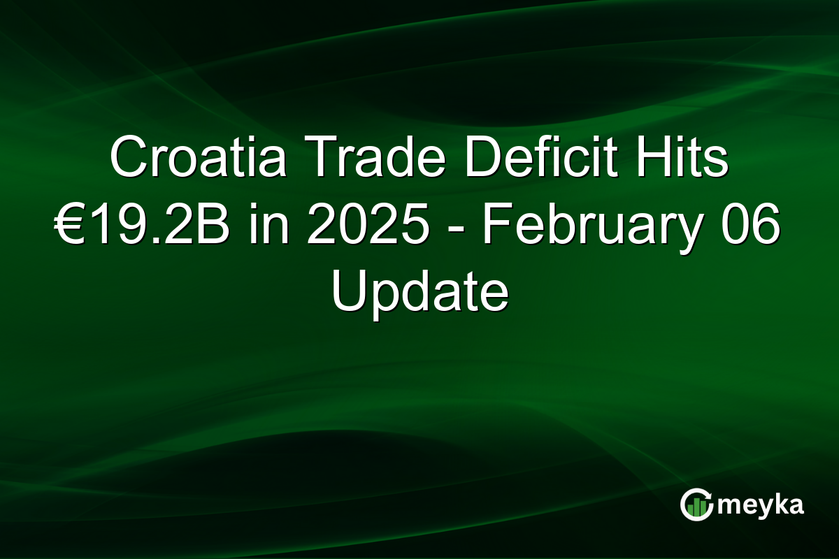 Croatia Trade Deficit Hits €19.2B in 2025 - February 06 Update
