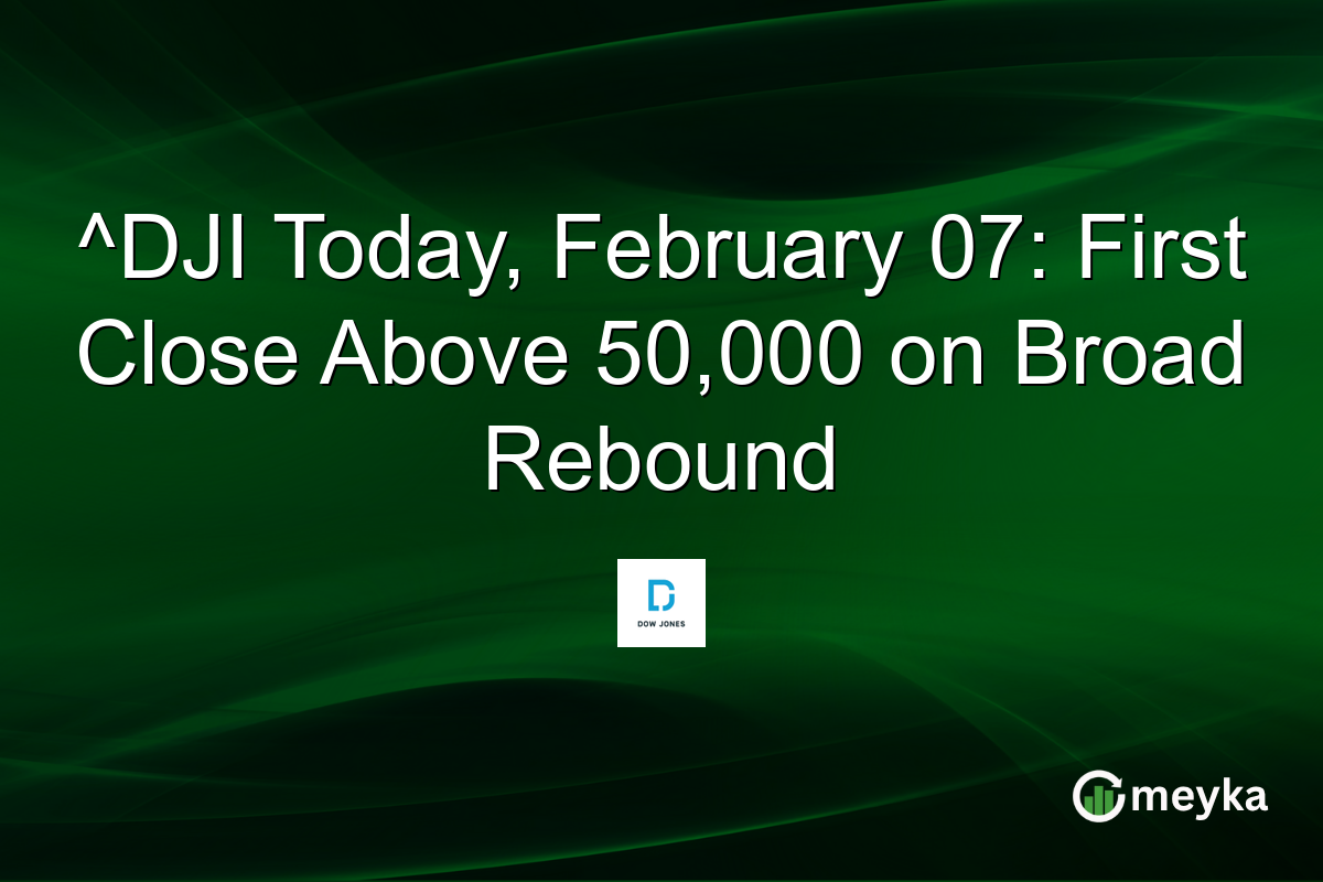 ^DJI Today, February 07: First Close Above 50,000 on Broad Rebound