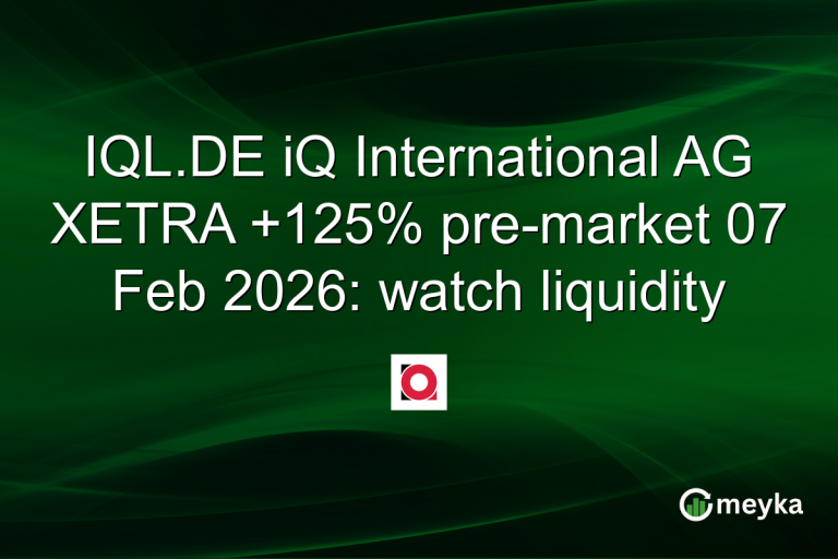 IQL.DE iQ International AG XETRA +125% pre-market 07 Feb 2026: watch liquidity
