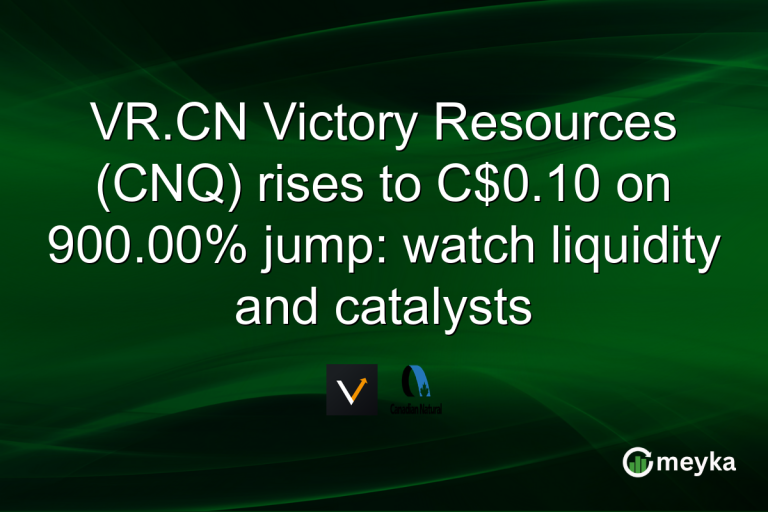 VR.CN Victory Resources (CNQ) rises to C$0.10 on 900.00% jump: watch liquidity and catalysts