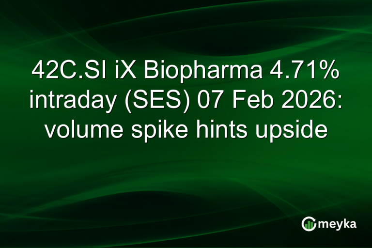 42C.SI iX Biopharma 4.71% intraday (SES) 07 Feb 2026: volume spike hints upside