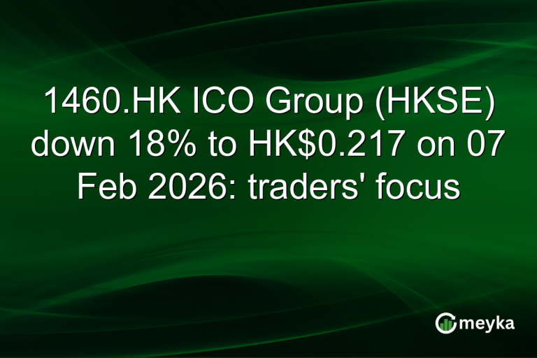 1460.HK ICO Group (HKSE) down 18% to HK$0.217 on 07 Feb 2026: traders' focus