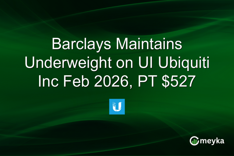 Barclays Maintains Underweight on UI Ubiquiti Inc Feb 2026, PT $527