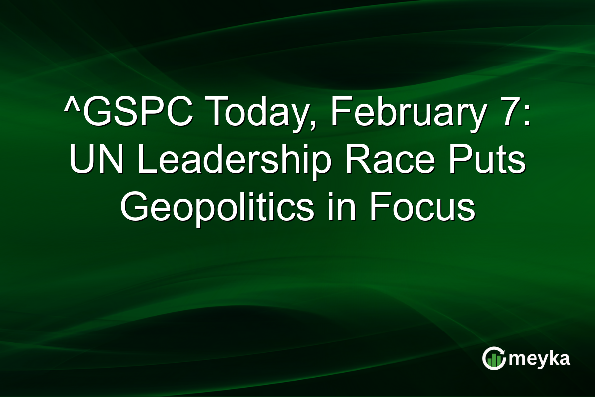 ^GSPC Today, February 7: UN Leadership Race Puts Geopolitics in Focus