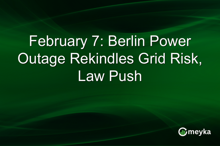 February 7: Berlin Power Outage Rekindles Grid Risk, Law Push