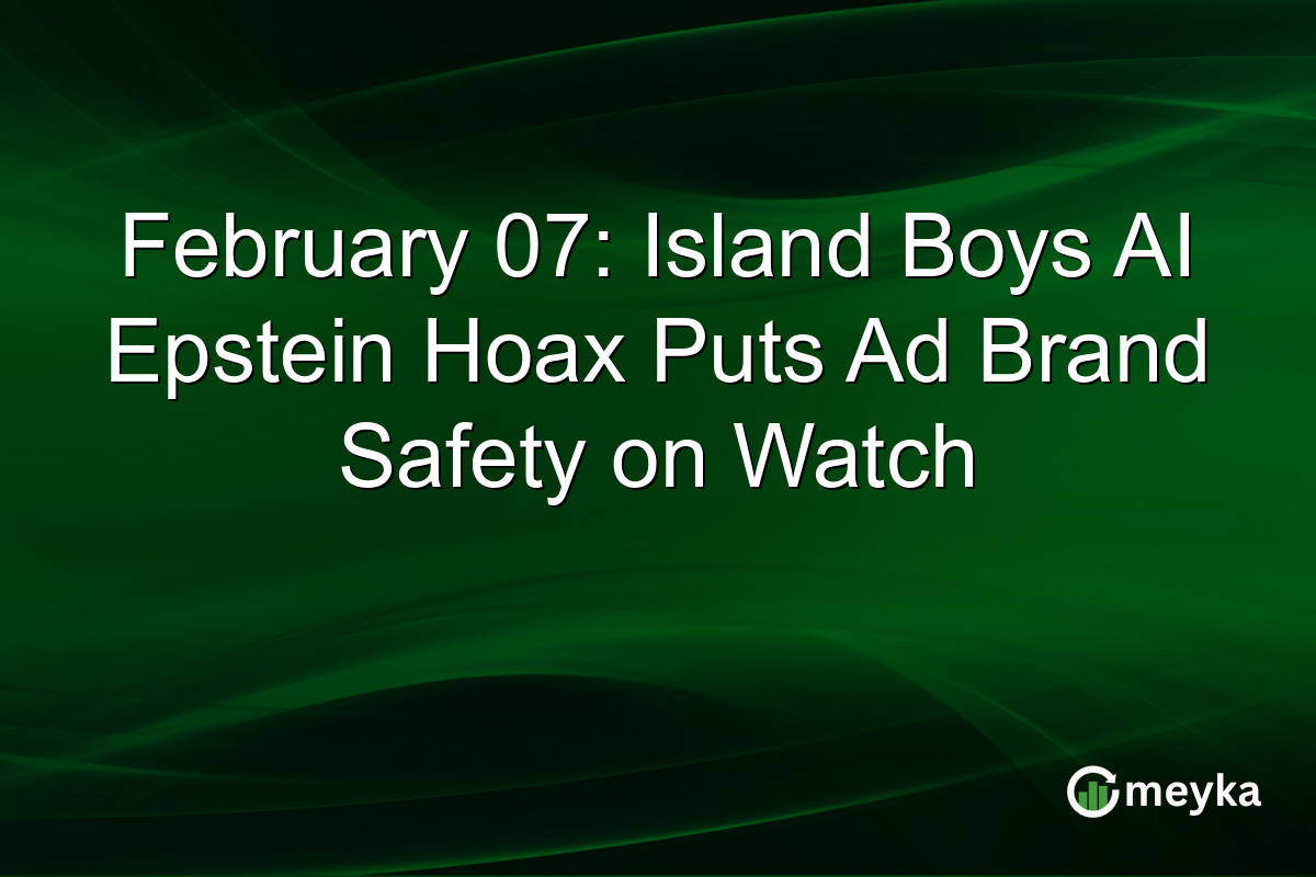 February 07: Island Boys AI Epstein Hoax Puts Ad Brand Safety on Watch