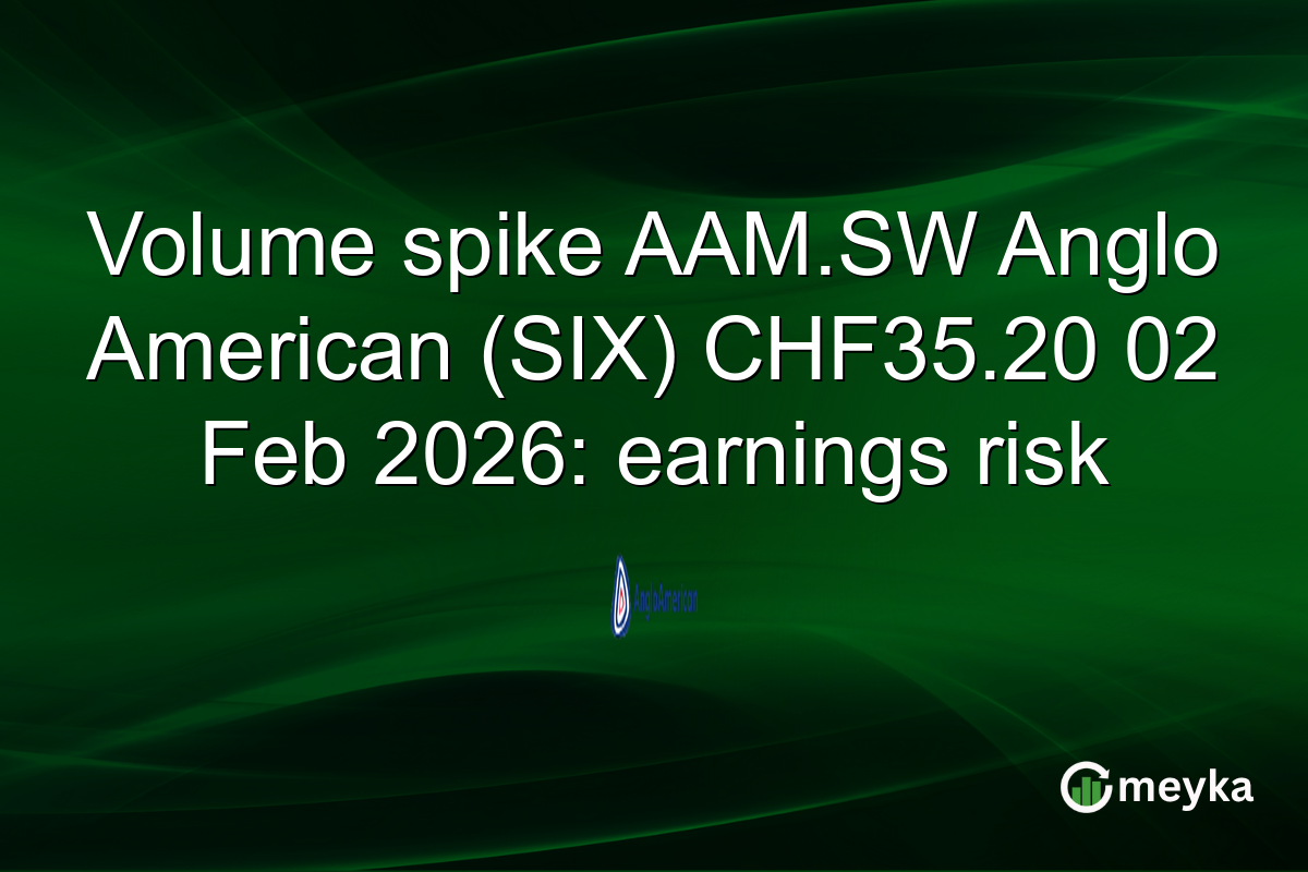 Volume spike AAM.SW Anglo American (SIX) CHF35.20 02 Feb 2026: earnings risk
