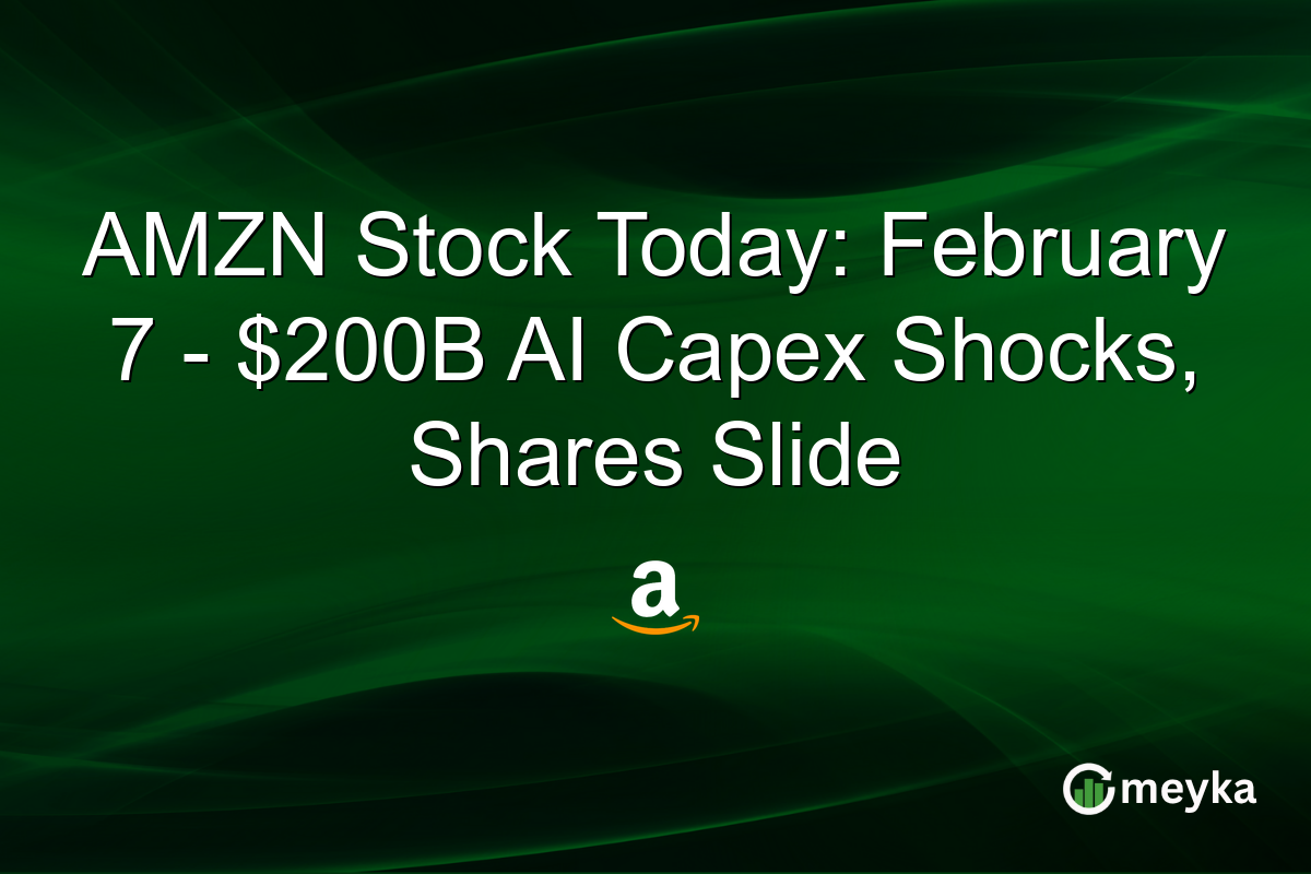 AMZN Stock Today: February 7 - $200B AI Capex Shocks, Shares Slide