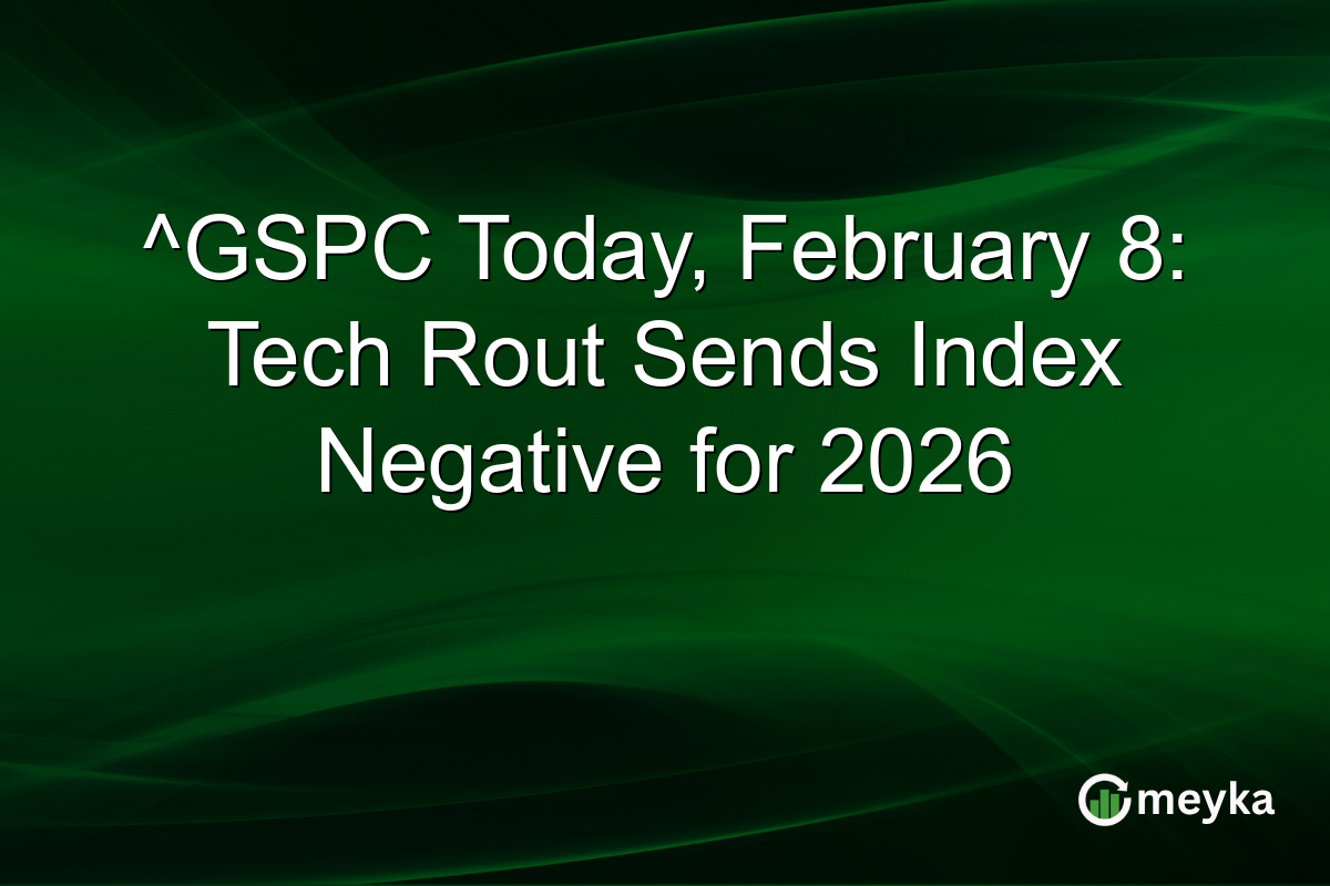 ^GSPC Today, February 8: Tech Rout Sends Index Negative for 2026