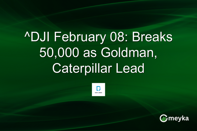 ^DJI February 08: Breaks 50,000 as Goldman, Caterpillar Lead