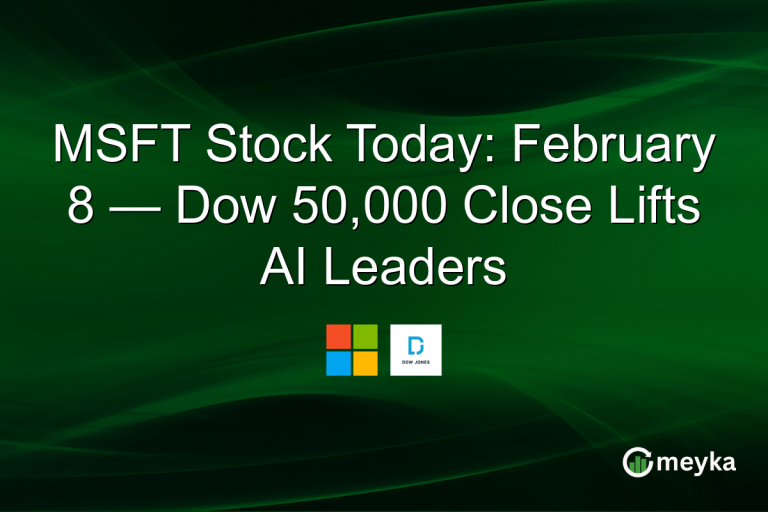 MSFT Stock Today: February 8 — Dow 50,000 Close Lifts AI Leaders