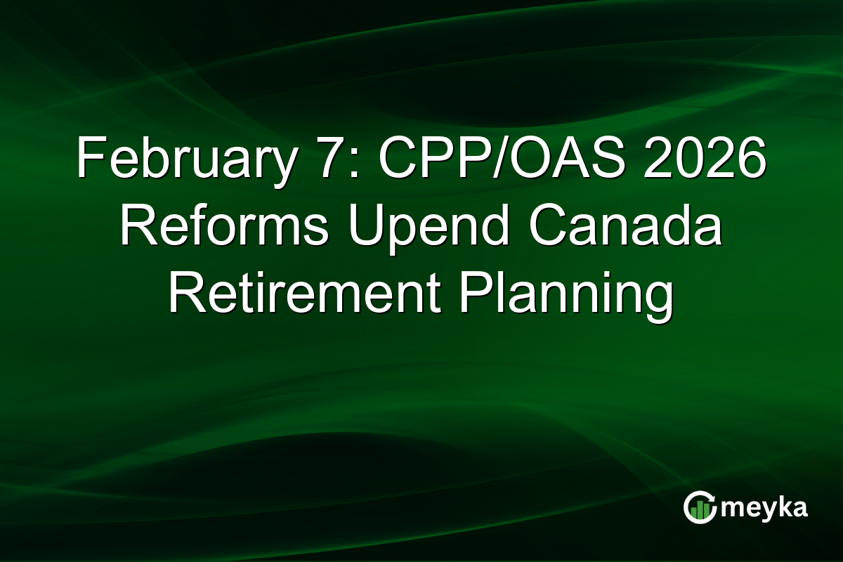 February 7: CPP/OAS 2026 Reforms Upend Canada Retirement Planning