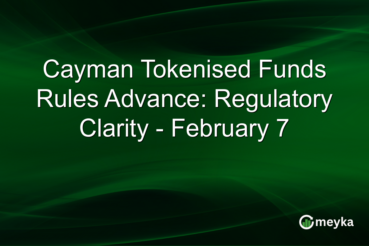 Cayman Tokenised Funds Rules Advance: Regulatory Clarity - February 7