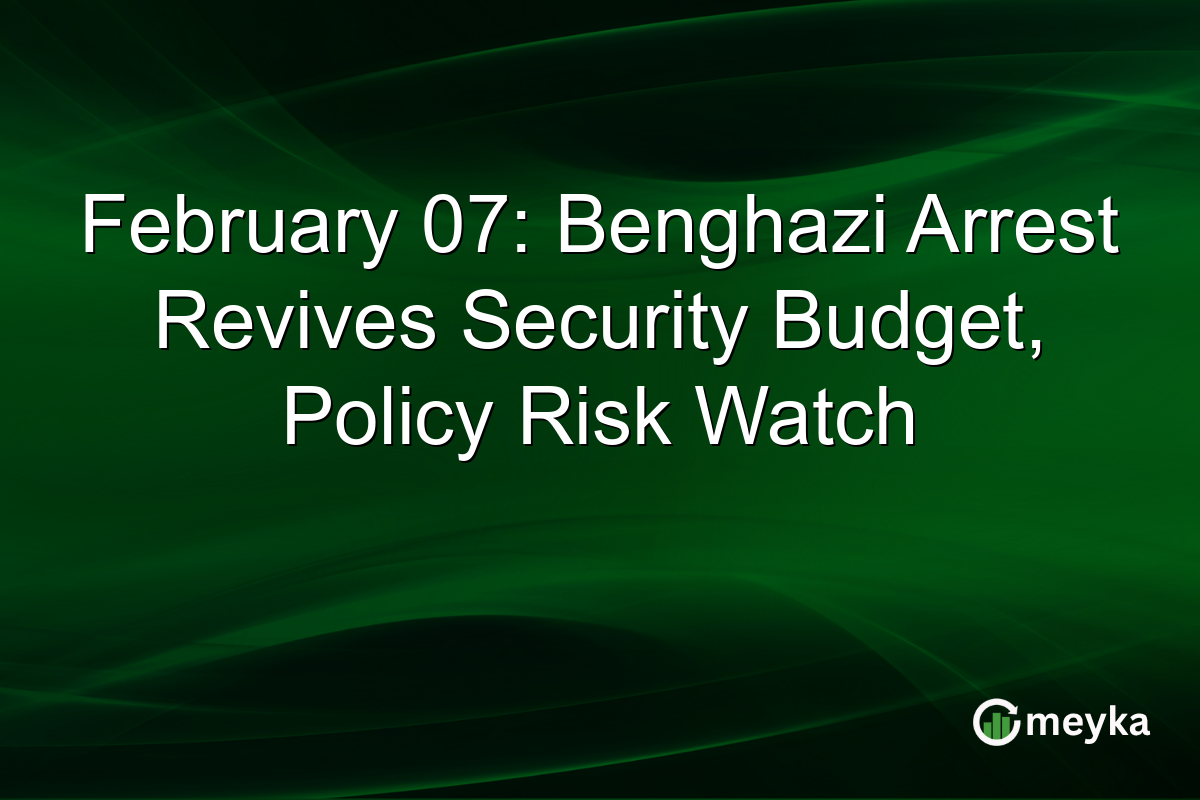 February 07: Benghazi Arrest Revives Security Budget, Policy Risk Watch