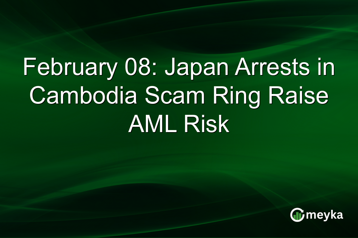 February 08: Japan Arrests in Cambodia Scam Ring Raise AML Risk