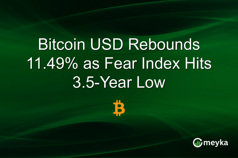 Bitcoin USD Rebounds 11.49% as Fear Index Hits 3.5-Year Low