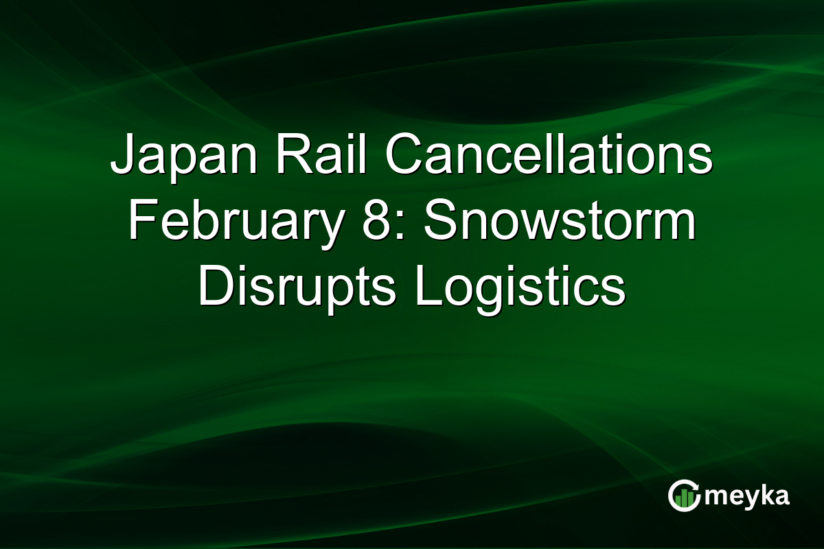 Japan Rail Cancellations February 8: Snowstorm Disrupts Logistics