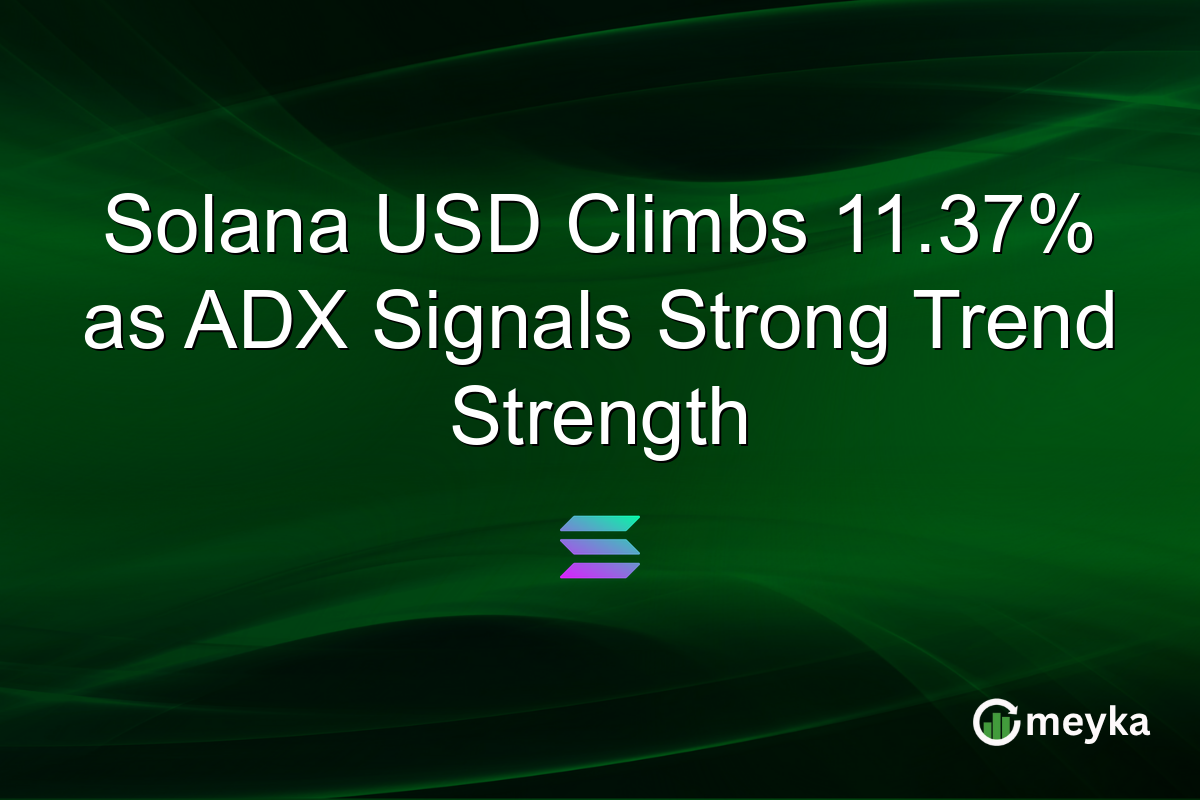 Solana USD Climbs 11.37% as ADX Signals Strong Trend Strength